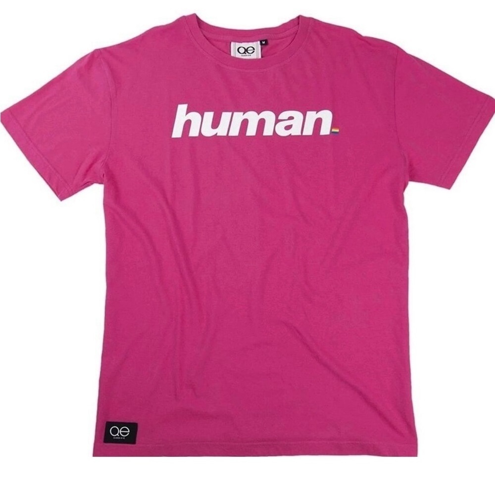 Queer Eye T-Shirt Human Magenta Rainbow Adult Unisex Small LGBTQ New Vibrant - Picture 2 of 6